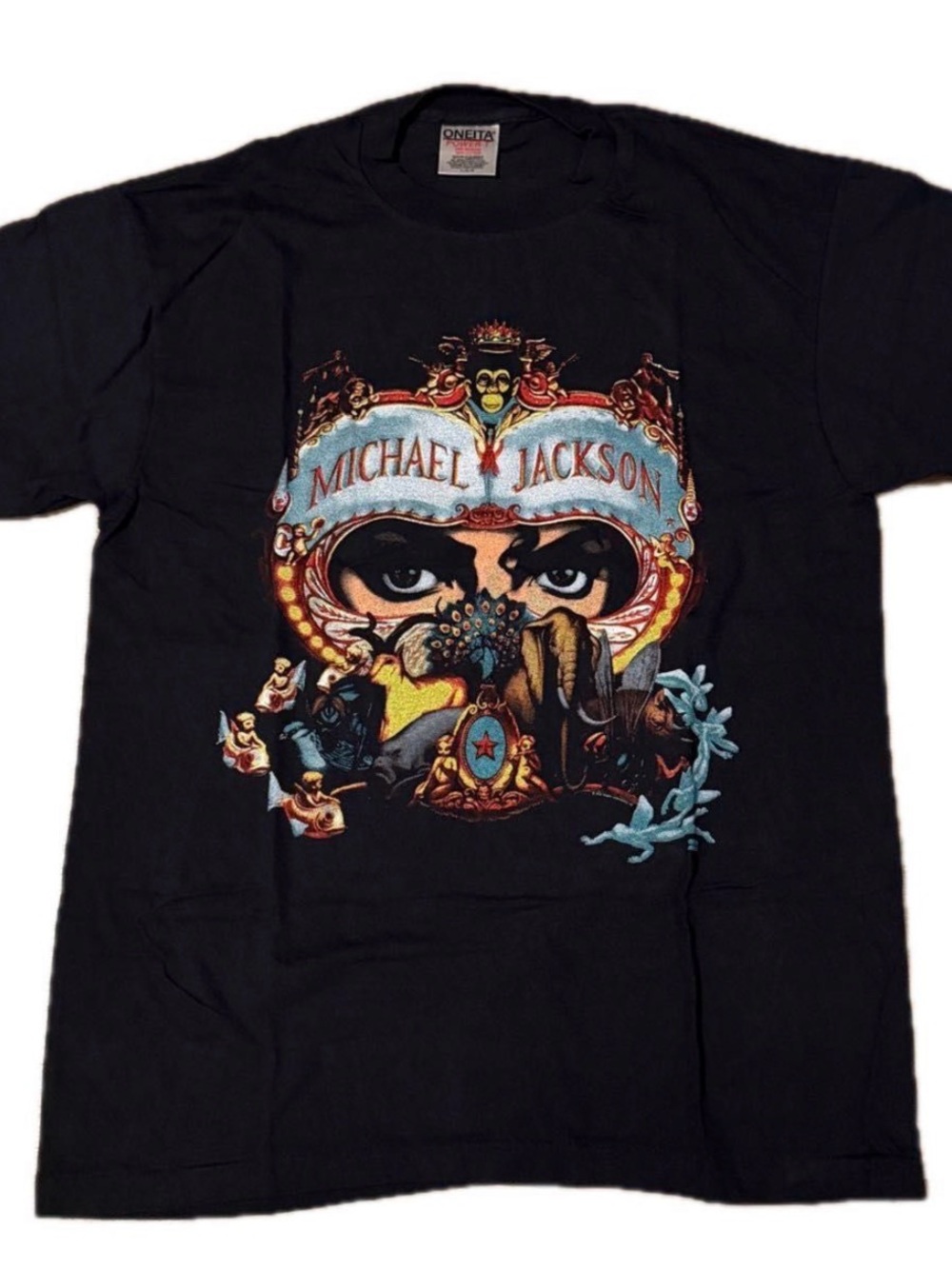 Michael Jackson Black Graphic Short Sleeve Tee - Vintage Tour Style
